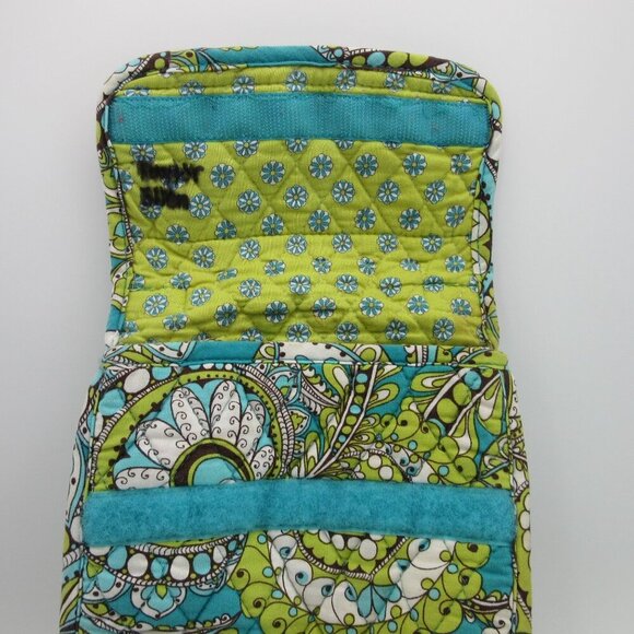 Vera Bradley Peacock Green Turquoise Lunch Box Lined Paisley Floral - Picture 3 of 5